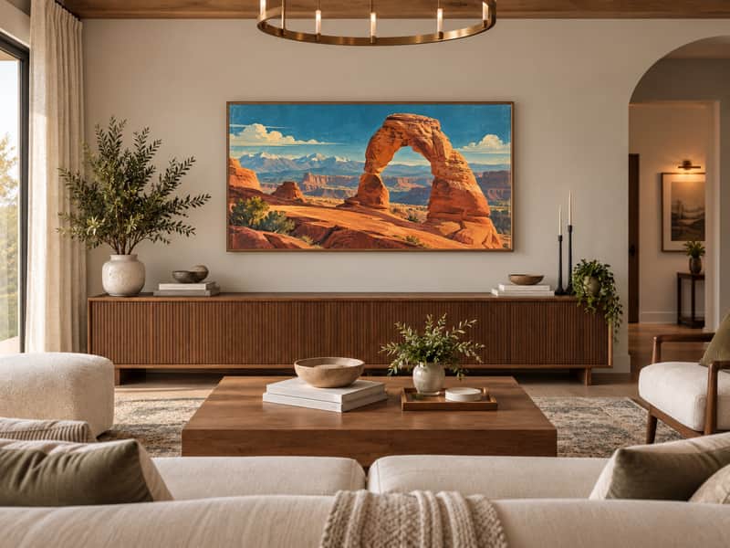 Bryce Canyon Hoodoos wallpaper shown as art on a Samsung Frame TV