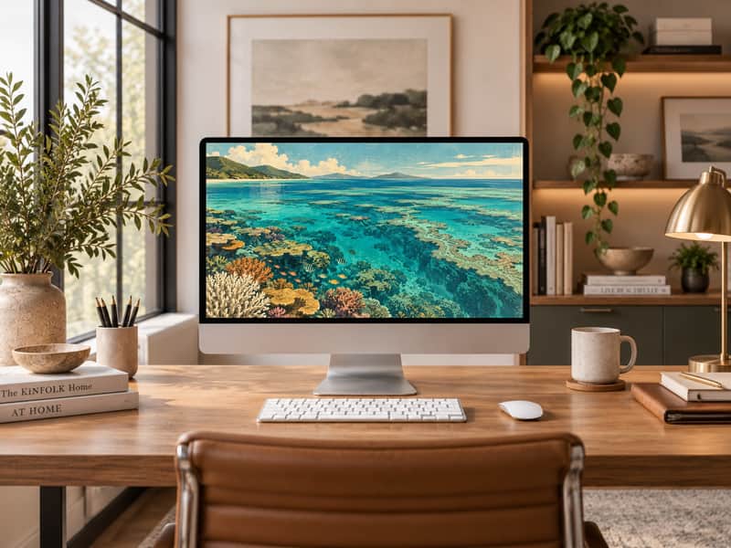 Grand Canyon, USA wallpaper shown on a desktop computer screen