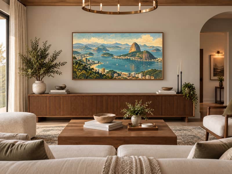 Great Barrier Reef, Australia wallpaper shown as art on a Samsung Frame TV
