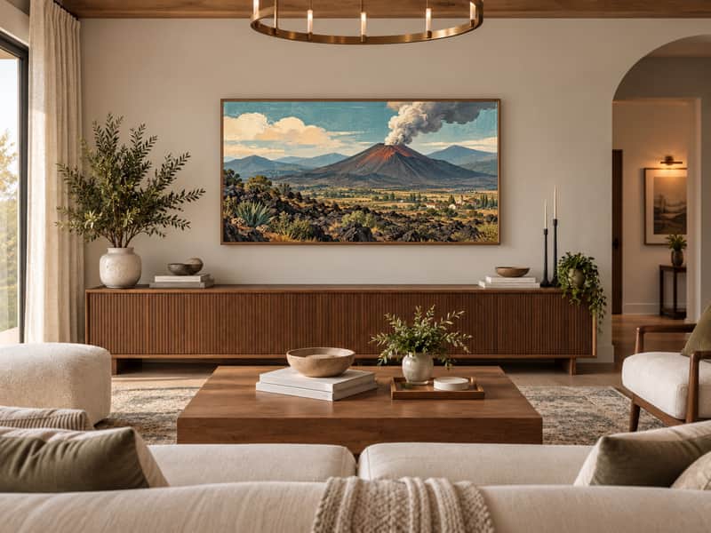 Mount Everest, Nepal/Tibet wallpaper shown as art on a Samsung Frame TV