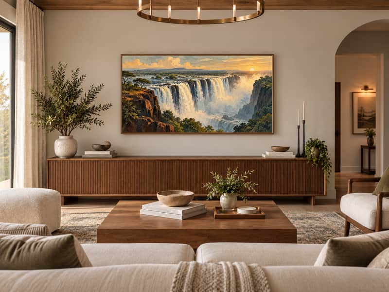 Parícutin Volcano, Mexico wallpaper shown as art on a Samsung Frame TV