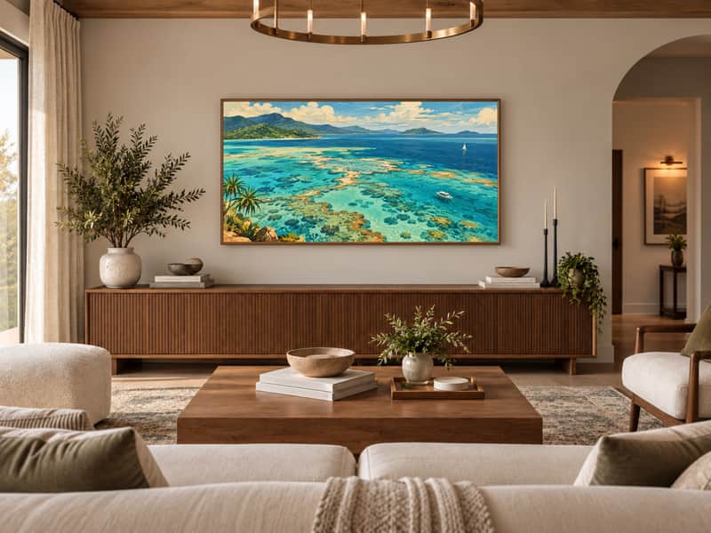 Deep Sea Vents, Puerto Ayora, Ecuador wallpaper shown as art on a Samsung Frame TV
